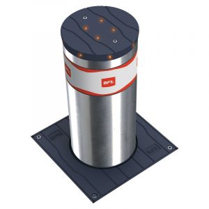 BFT STOPPY MBB 219/500 - Stainless Steel With LED Light Crown rising bollard
